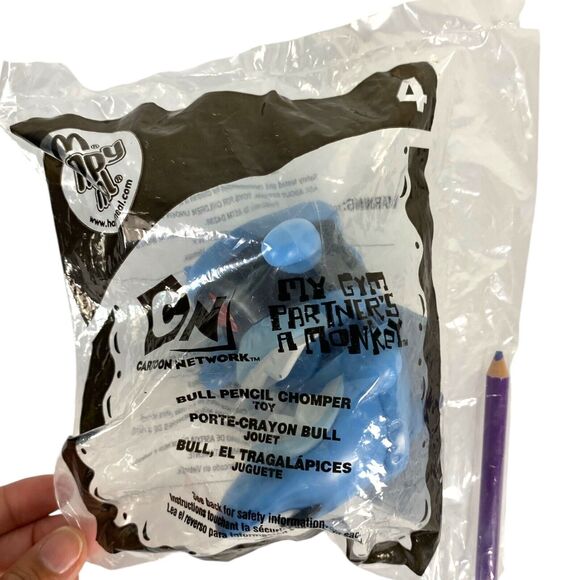 MCDONALDS 2007 CARTOON NETWORK Toy‎ #4 BULL PENCIL CHOMPER ~ FFT1 - Picture 2 of 4